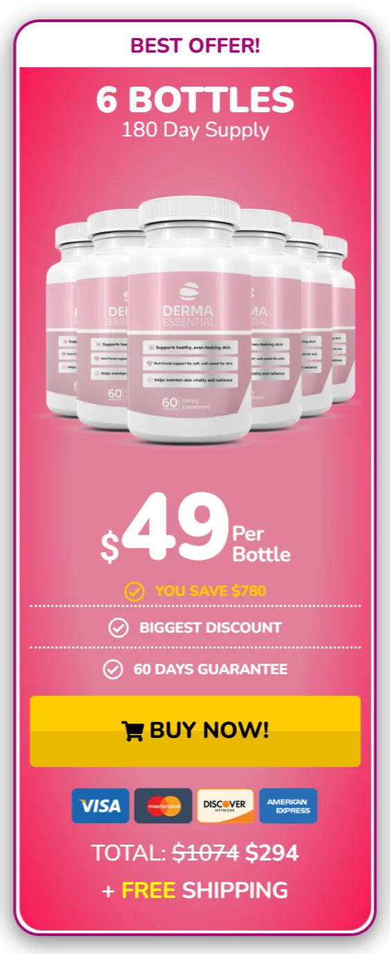 Derma Essential™ 6 bottles pricing